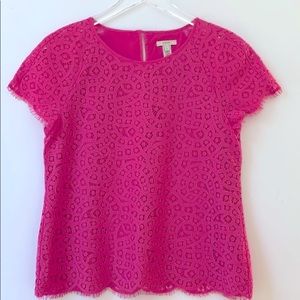 J. Crew Raindrop Lace Tee
